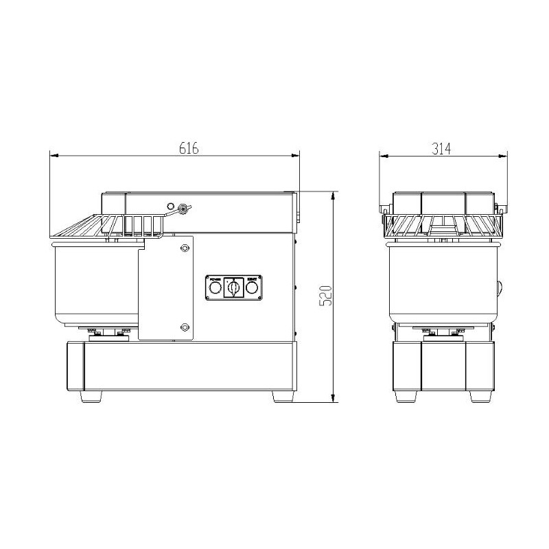 COMBISTEEL - Pétrin à spirales 10l