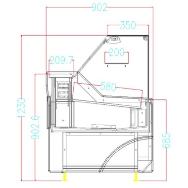 COMBISTEEL - Vitrine réfrigérée wesley 1.5
