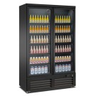 COMBISTEEL - Réfrigérateur 2 portes en verre noir ceb-1200r bl