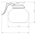 COMBISTEEL - Pot a cafe en verre 1.8l