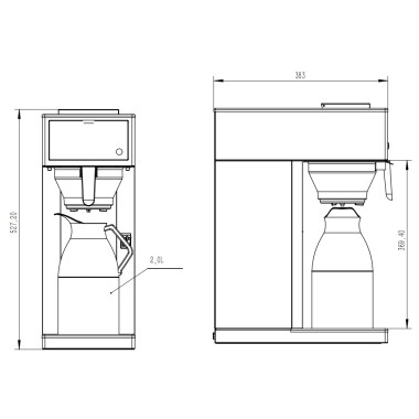 COMBISTEEL - Machine café thermos