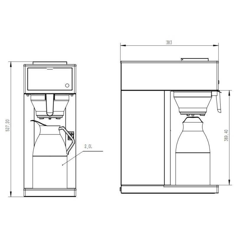COMBISTEEL - Machine café thermos