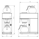 COMBISTEEL - Machine café 2 carafes en verre