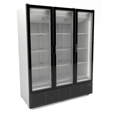 COMBISTEEL - Réfrigérateur 3 portes en verre - blanc 9002
