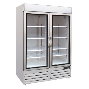 COMBISTEEL - Congélateur 2 portes en verre