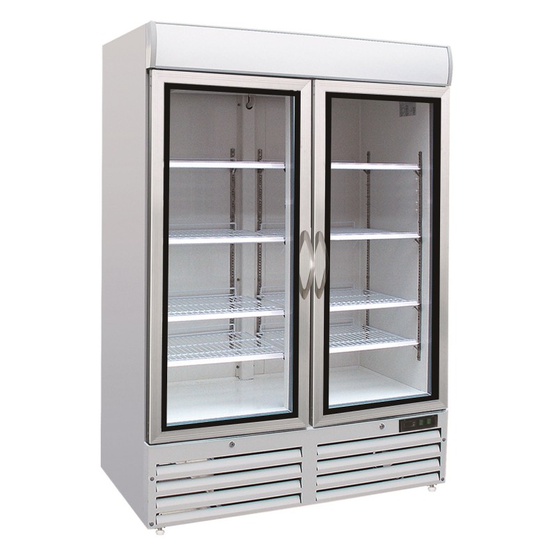 COMBISTEEL - Congélateur 2 portes en verre