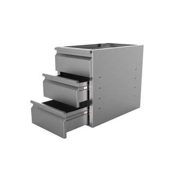 COMBISTEEL - Bloc de tiroirs 3 tiroirs pour table 600
