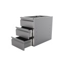 COMBISTEEL - Bloc de tiroirs 3 tiroirs pour table 700