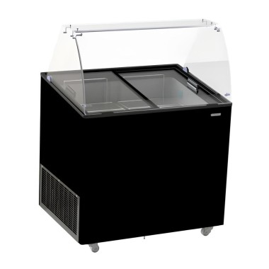 COMBISTEEL - Vitrine à creme glacée corsica noir