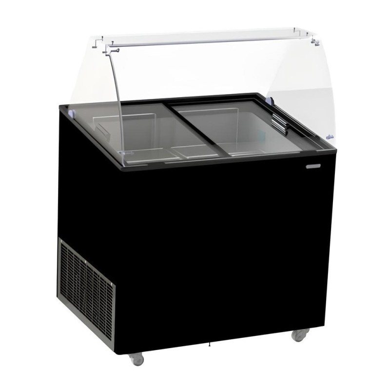 COMBISTEEL - Vitrine à creme glacée corsica noir