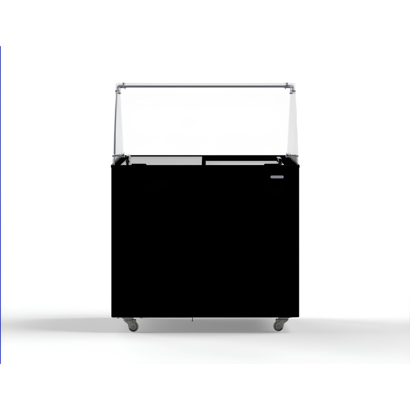 COMBISTEEL - Vitrine à creme glacée corsica noir