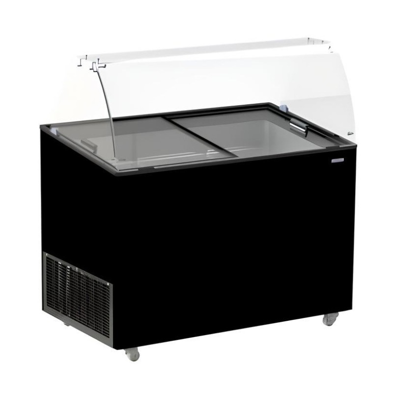 COMBISTEEL - Vitrine à crème glacée java noir