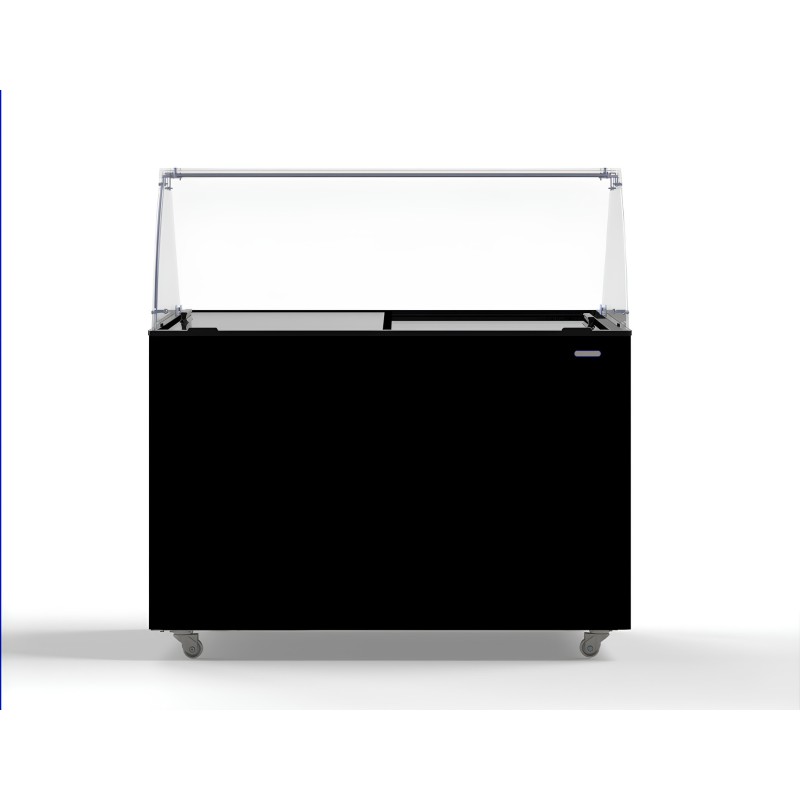 COMBISTEEL - Vitrine à crème glacée java noir