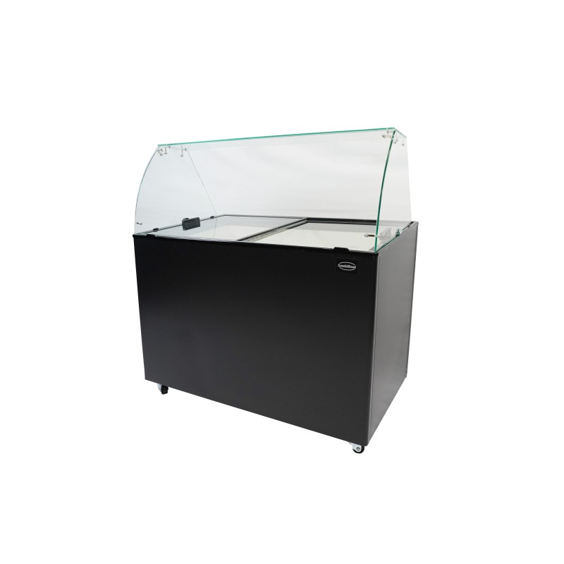 COMBISTEEL - Vitrine à crème glacée java noir