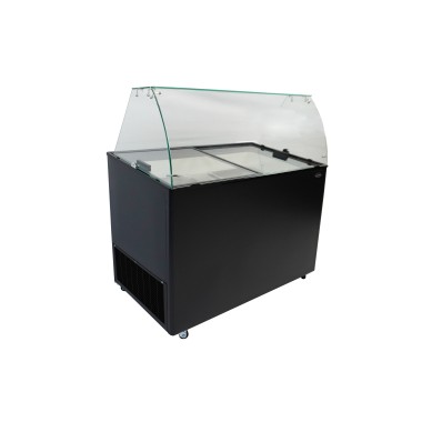 COMBISTEEL - Vitrine à crème glacée java noir