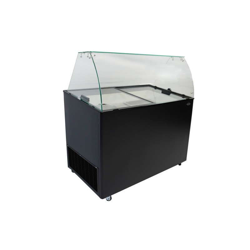 COMBISTEEL - Vitrine à crème glacée java noir