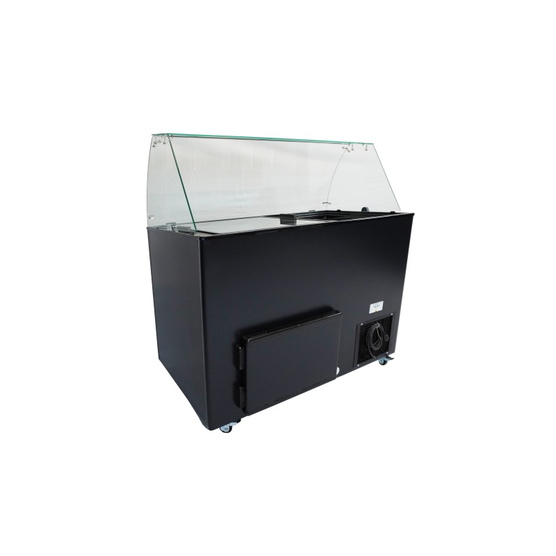 COMBISTEEL - Vitrine à crème glacée java noir