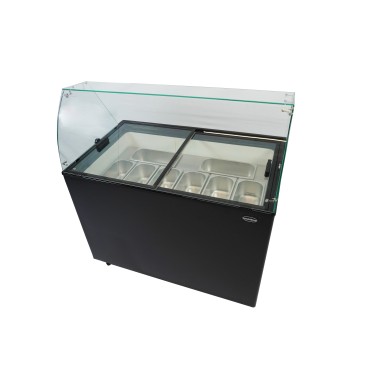 COMBISTEEL - Vitrine à crème glacée java noir