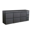COMBISTEEL - Arrière bar réfrigérée noir 6 tiroirs
