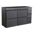 COMBISTEEL - Arrière bar réfrigérée noir 4 tiroirs