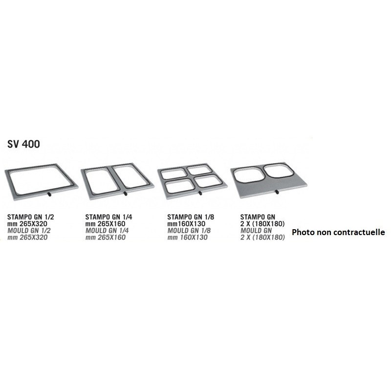 Lavezzini - Moule pour thermoscelleuse SV400 - GN 1/8