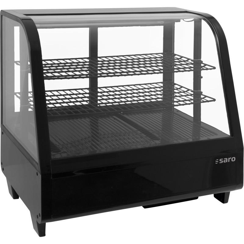 ShopDesChefs - Vitrine réfrigérée de table , modèle KATRIN noir de 100 litres