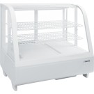 ShopDesChefs - Vitrine réfrigérée de table , modèle KATRIN de 100 litres, blanc