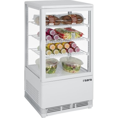 ShopDesChefs - Vitrine Réfrigérée Mini  à Ventilation Modèle SC 70 Blanc