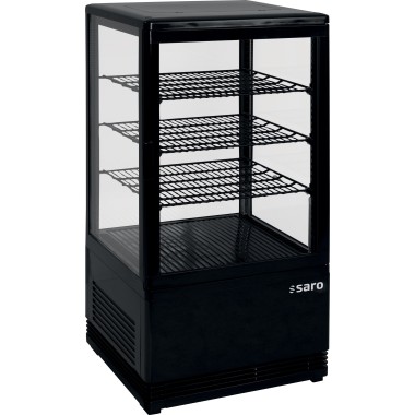 ShopDesChefs - Vitrine Réfrigérée Mini  avec Ventilation Modèle SC 70 Noir