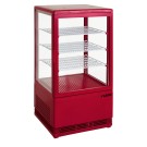 ShopDesChefs - Vitrine Réfrigérée Mini  à Refroidissement Ventilé modèle SC 70 rouge