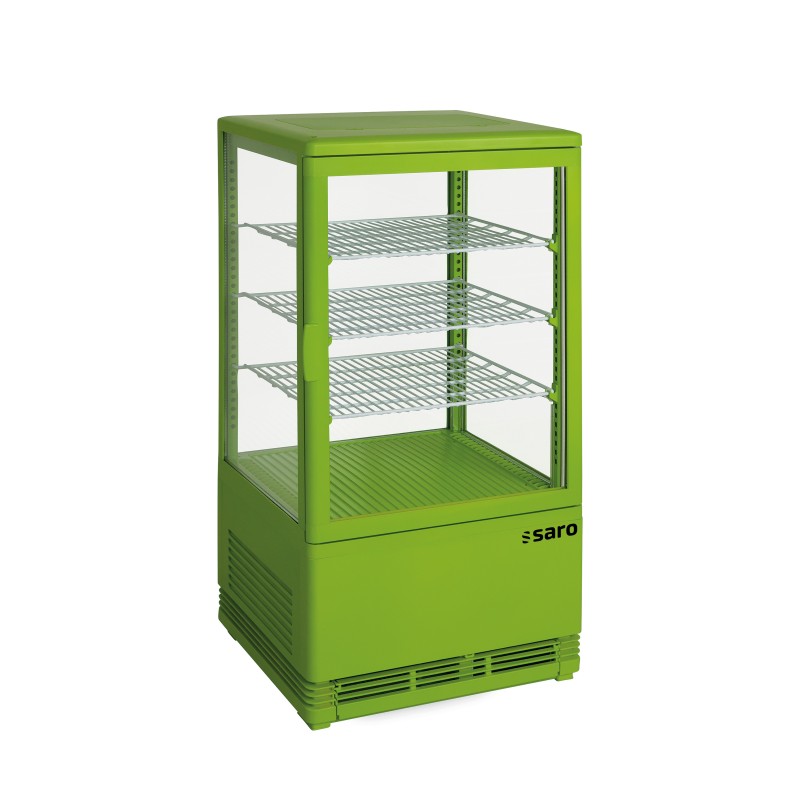 ShopDesChefs - Vitrine Réfrigérée Mini  à Ventilation Positive modèle SC 70 vert