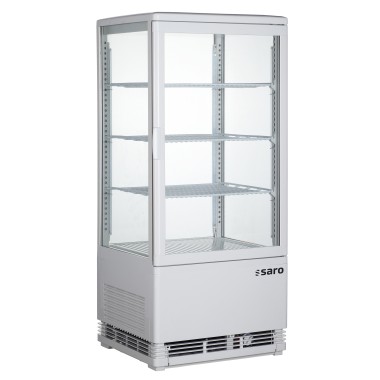 ShopDesChefs - Vitrine Réfrigérée Mini  à Refroidissement Ventilé modèle SC 80 blanc