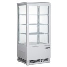 ShopDesChefs - Vitrine Réfrigérée Mini  à Refroidissement Ventilé modèle SC 80 blanc