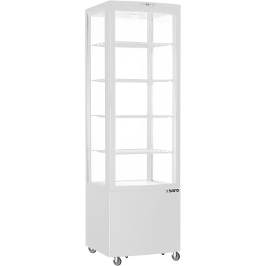 ShopDesChefs - Vitrine réfrigérée , modèle SVEN blanc de 235 litres