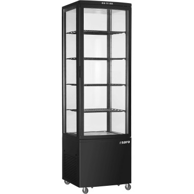 ShopDesChefs - Vitrine réfrigérée , modèle SVEN noir de 235 litres