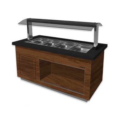 ShopDesChefs - Bar à salades  modèle PREMIUM LINE- SB-K 170 en noyer