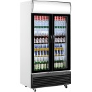 ShopDesChefs - Refroidisseur de bouteilles  avec auvent - modèle à 2 portes GTK 800