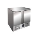 ShopDesChefs - Table réfrigérée  avec 2 portes, modèle VIVIA S 901 avec dessus en acier inoxydable