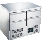 ShopDesChefs - Table de refroidissement  avec tiroirs, modèle ES 901 avec dessus en acier inoxydable 0/4