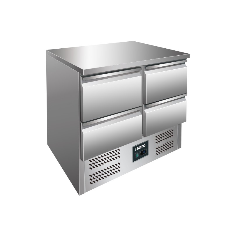ShopDesChefs - Table de refroidissement  avec tiroirs, modèle VIVIA S 901 avec dessus en acier inoxydable 4x 1/2 GN.