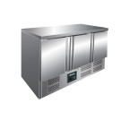 ShopDesChefs - Table de refroidissement  avec 3 portes, modèle VIVIA S 903 avec dessus en acier inoxydable