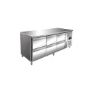 ShopDesChefs - Table réfrigérée  avec 3 ensembles de tiroirs de 2, modèle KYLJA 3160 TN.