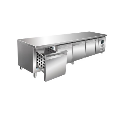 ShopDesChefs - Réfrigérateur sous-plan avec tiroirs modèle UGN 4100 TN-4S 