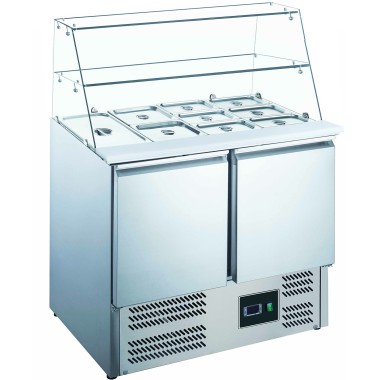 ShopDesChefs - Saladette  avec dessus en verre modèle ES 900 G