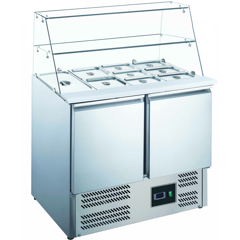 ShopDesChefs - Saladette  avec dessus en verre modèle ES 900 G