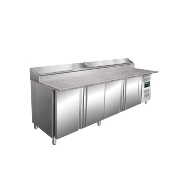 ShopDesChefs - Poste de préparation , plan de travail en granit - modèle 1/3 GN SH 2500