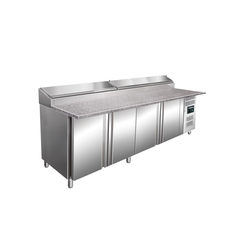 ShopDesChefs - Poste de préparation , plan de travail en granit - modèle 1/3 GN SH 2500