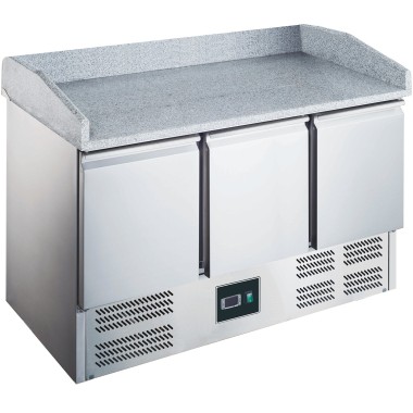 ShopDesChefs - Table de préparation de pizza  avec dessus en verre modèle ES 903 PZ