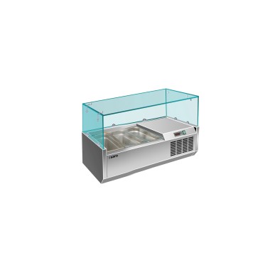 ShopDesChefs - Vitrine Réfrigérée de Table  - Modèle 1/3 GN VRX 955/380