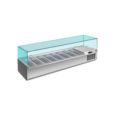 ShopDesChefs - Vitrine Réfrigérée de Table  - Modèle 1/3 GN VRX 1800/380